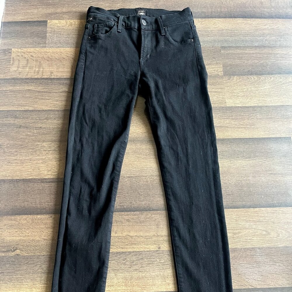 CITIZENS OF HUMANITY BLACK LOW RISE SKINNY JEANS